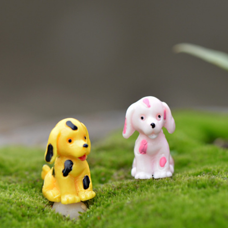 1 Tượng Chó Đốm Mini Trang Trí Vườn Cây Bonsai