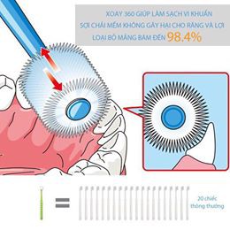 (nội địa nhật) Bàn chải đánh răng 360 độ Higuchi Nhật Bản cho bé