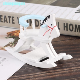 Ghế Ngựa Bập Bênh Bằng Gỗ Cho Nhà Búp Bê Tỉ Lệ 1: 12