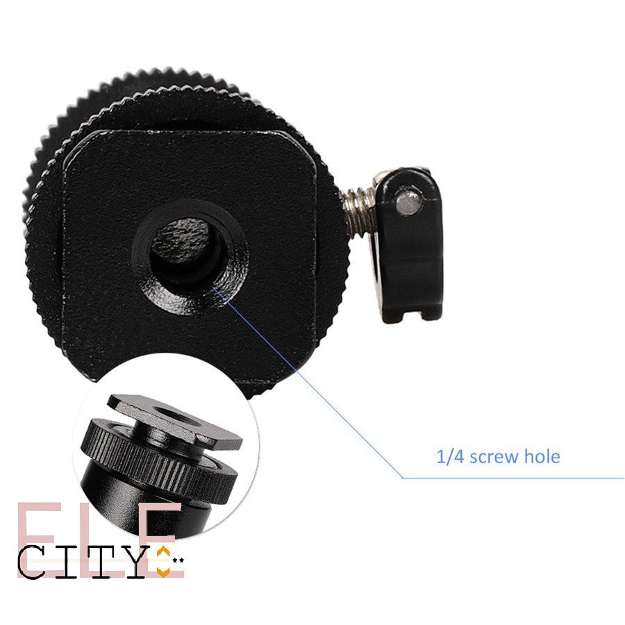 111ele} Photography Light Bracket Metal Hot Shoe Ptz 1/4 Screw Interface Ball Type