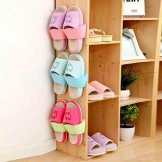 Giá Cài Dép Gọn Gàng 2 Ô - CÓ DÍNH GẮN LÊN TƯỜNG