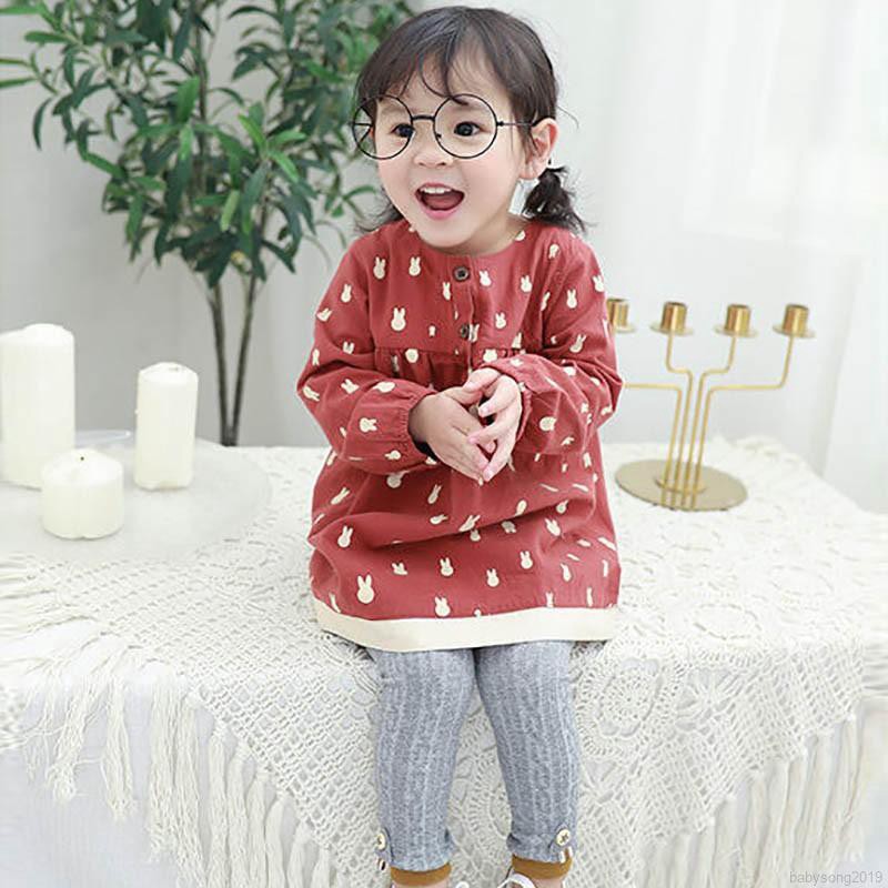 Quần legging thun len dệt kim co giãn cho bé gái