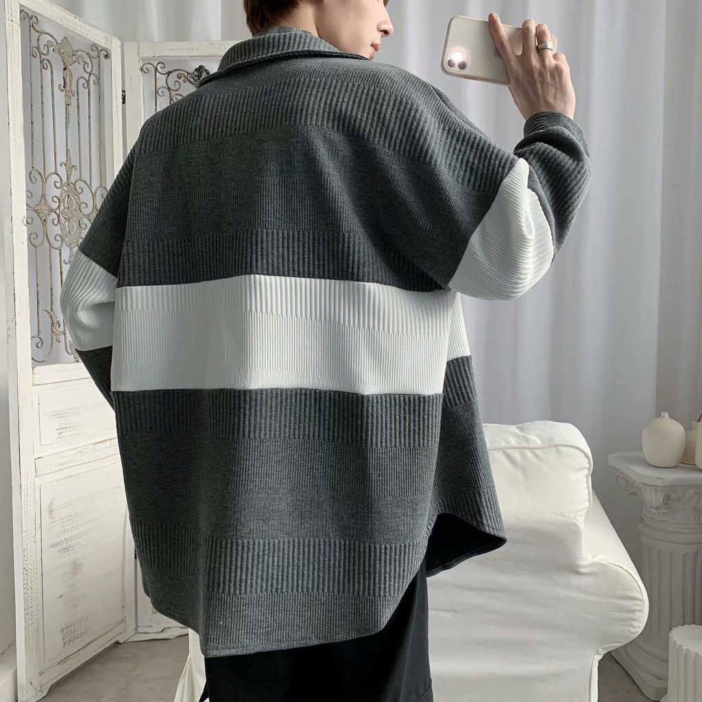 Áo khoác thun tay dài thời trang Hàn Quốc năng động cho nam