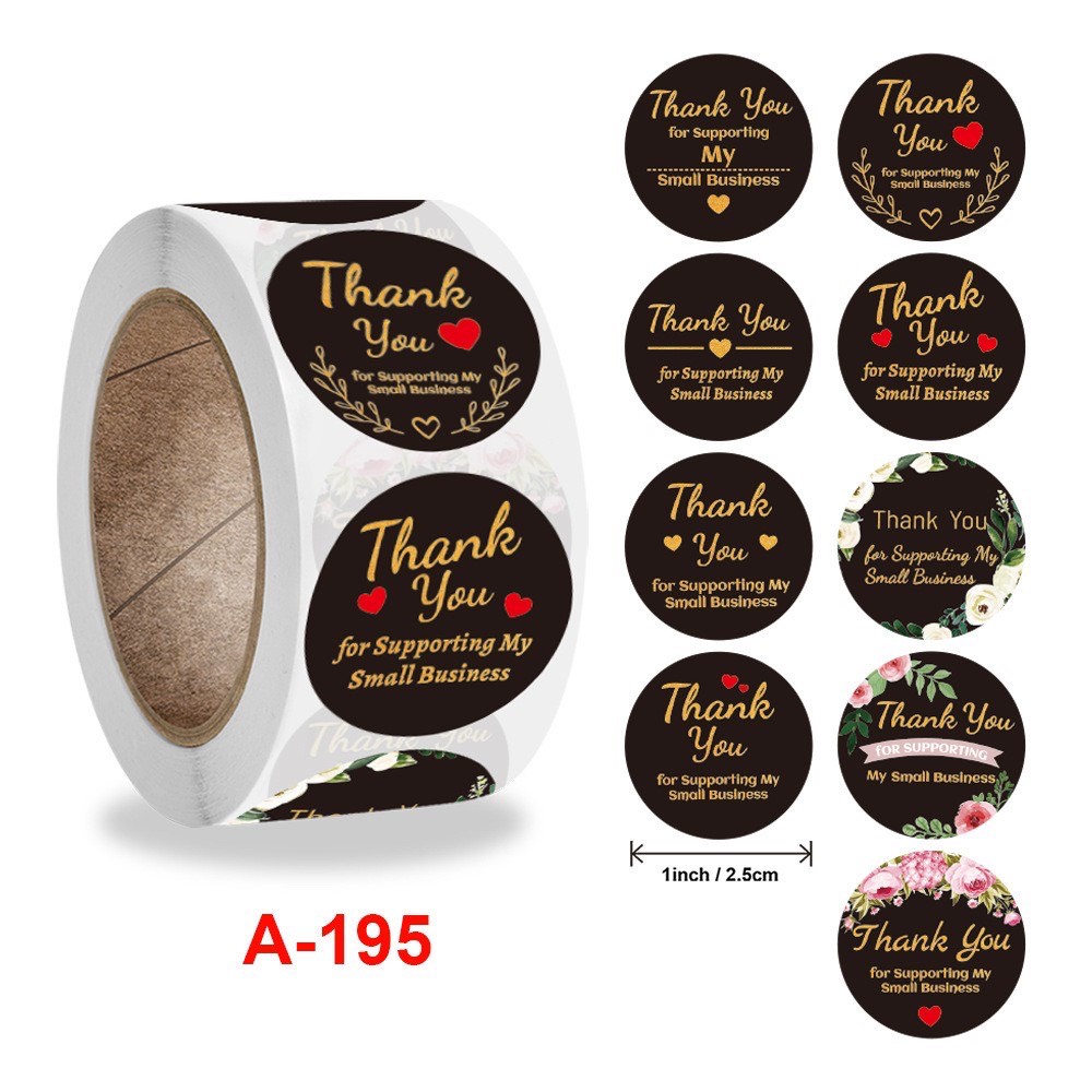 Cuộn 500 tem dán ticker thank you