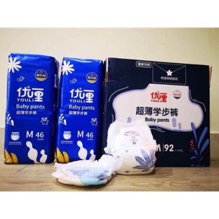 Bỉm YOULI nội địa Trung quần/dán size M88, L84, XL80, XXL72,