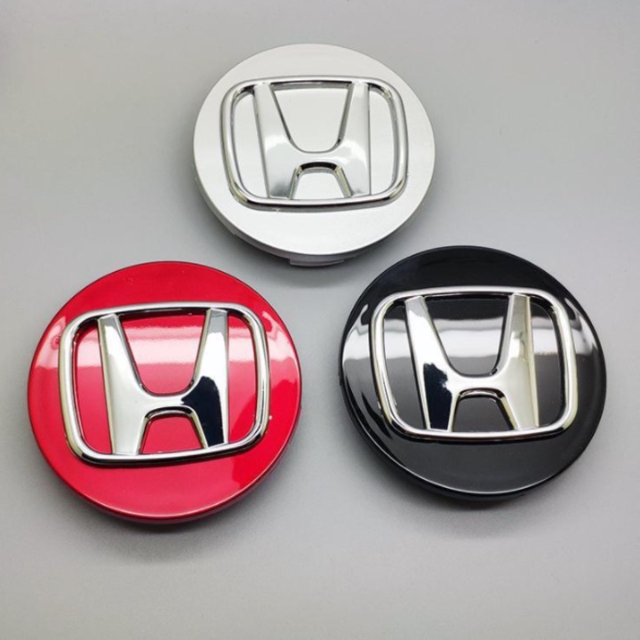 Logo chụp mâm bánh xe ô tô Honda đường kính 69mm, chất liệu nhựa ABS cao cấp