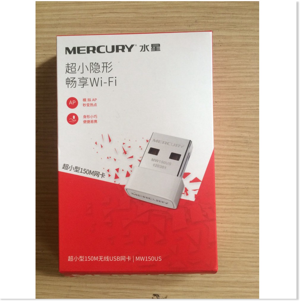 USB Thu Wifi Mercury MW150US Siêu nhỏ  - Không Cần Cài Đặt Cắm Là Chạy