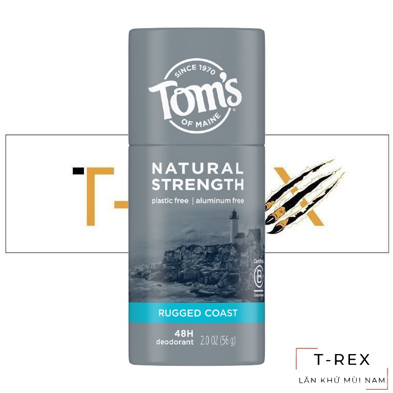 [ORGANIC] Lăn Khử Mùi Tom's Of Maine Natural Strength Rugged Coast 56Gr (Sáp Trắng)