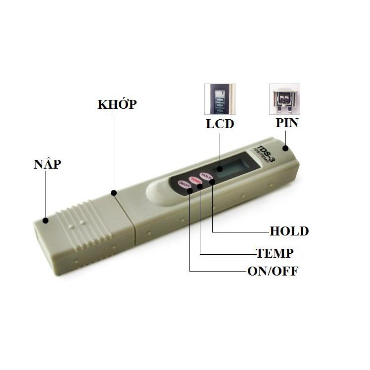 Máy kiểm tra phân tích chất lượng nước, Máy đo kiểm chất lượng nước TDS-3