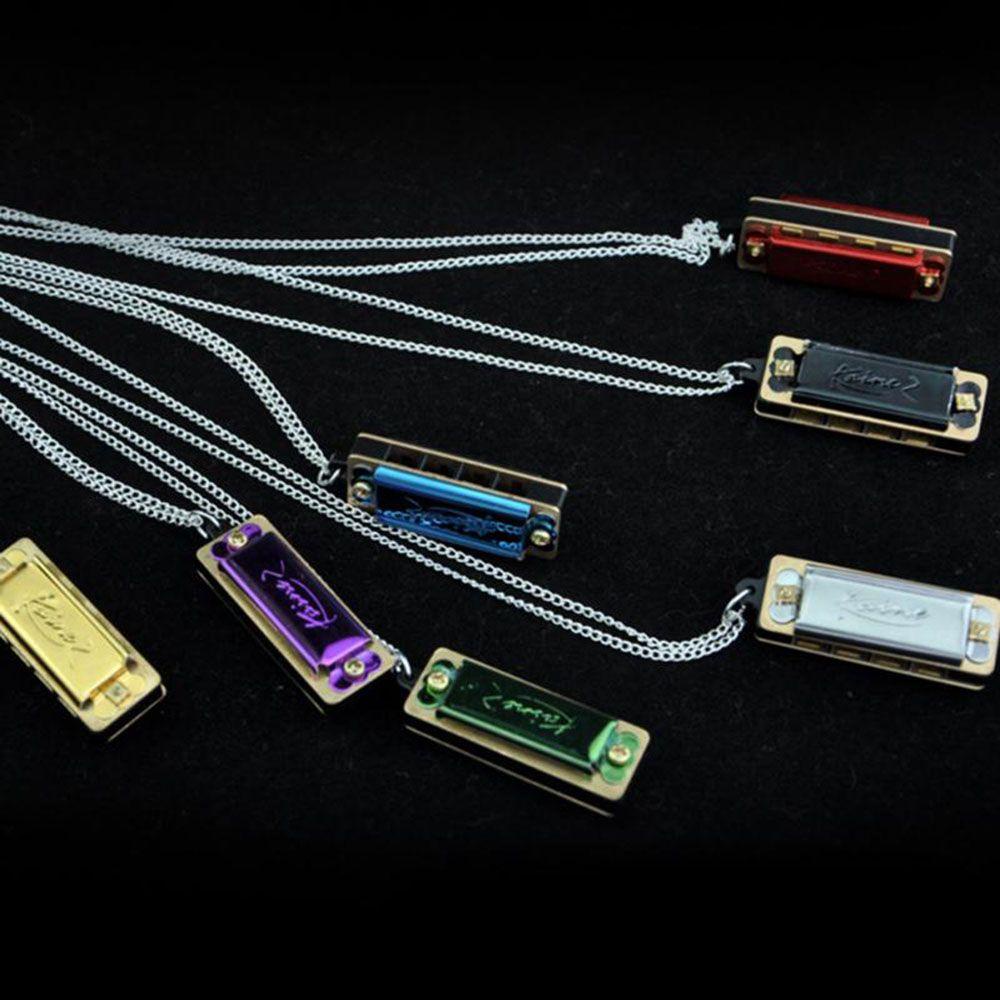 DARON Vòng cổ Mặt Kèn Harmonica Mini Bằng Thép Không Gỉ Thời Trang Cho Bé