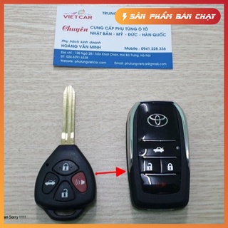 [TUYỆT PHẨM ĐỘ CHÌA] Vỏ chìa khóa độ gập dành cho xe Toyota Camry (4 nút)