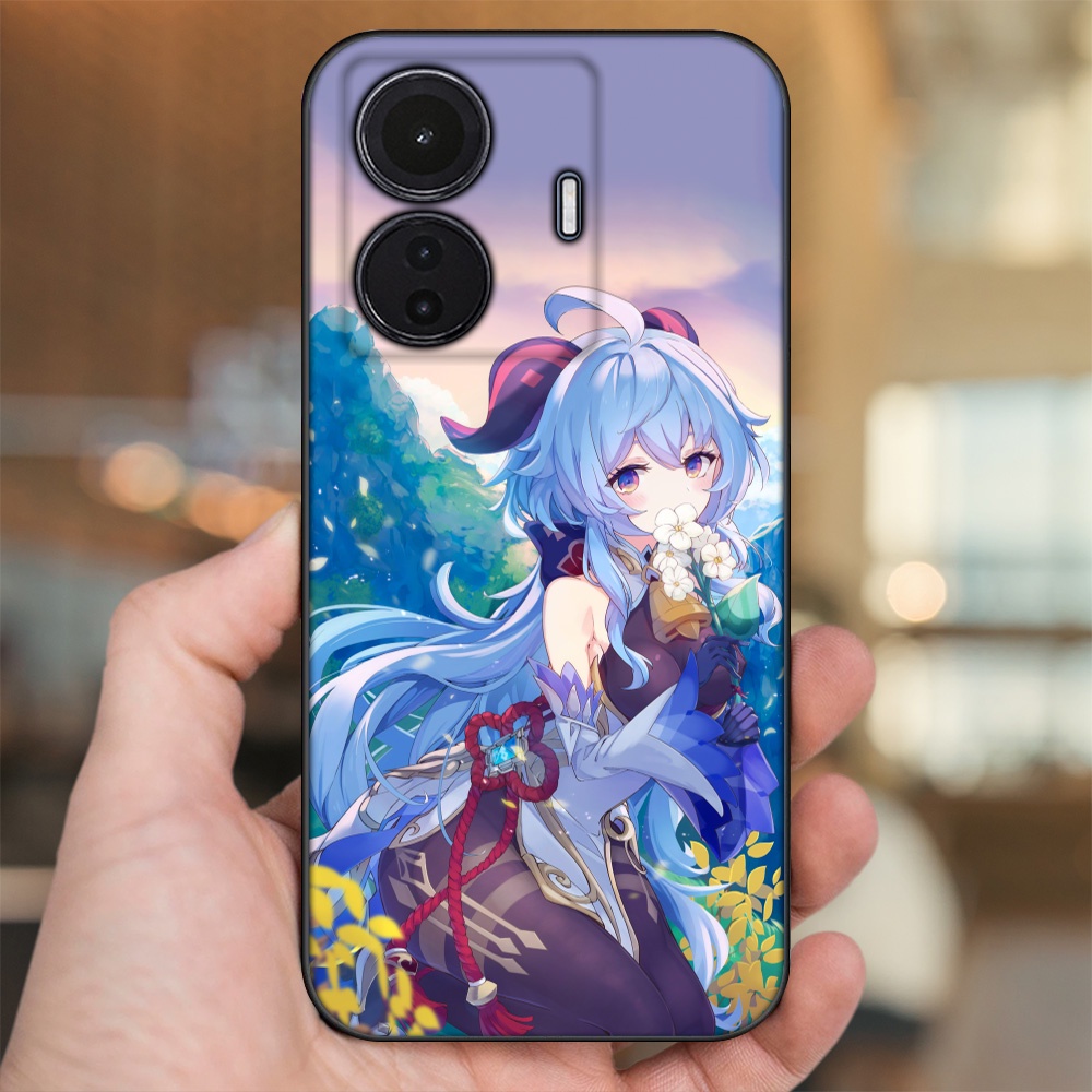 Ốp lưng Vivo S15e viền đen in hình Ganyu Genshin Impact