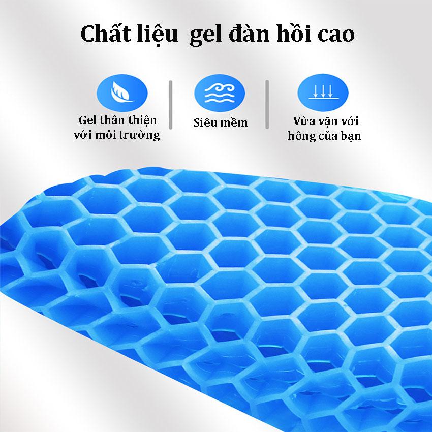 Đệm Ngồi Đệm Gel Tổ Ong Thoáng Khí Lót Ghế Ngồi Ô Tô Bảo Vệ Cột Sống titan.st