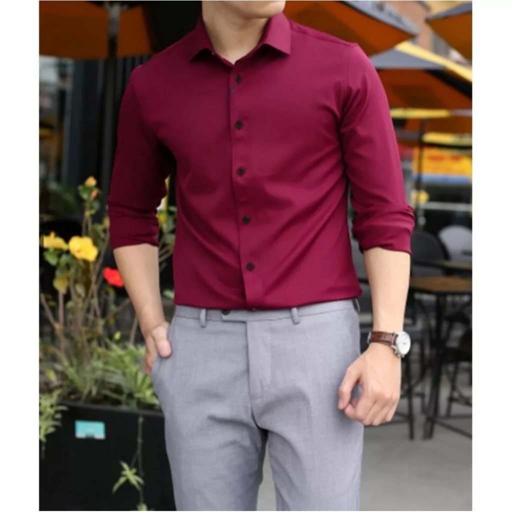 Áo sơ mi nam dài tay công sở form áo body chuẩn, phong cách trẻ trung hiện đại