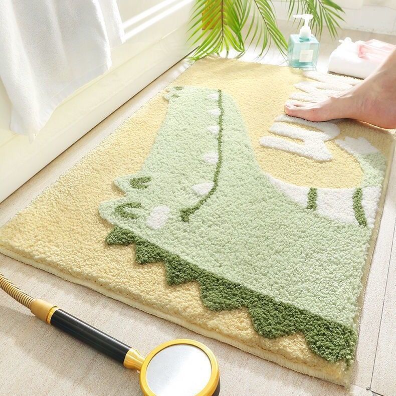 Thảm Trải Sàn Chống Trượt Phòng Tắm Giả Cashmere Thảm Phim Hoạt Hình Phòng Tắm Cửa Nhà Vệ Sinh Thấm Nước Thảm Trải Sàn Chống Bám Bẩn