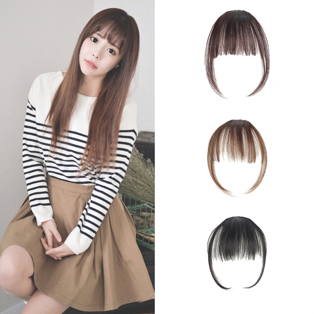 Hair Clip False Hair Piece Fake Hair Extension  Air Bangs