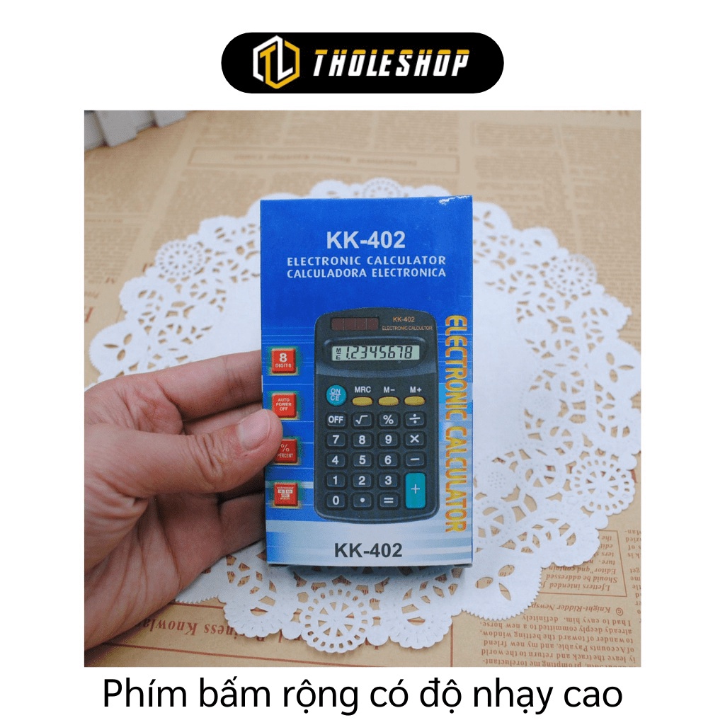 [SGD] Máy Tính - Máy Tính Tiền KK-402 Mini Bỏ Túi Nhỏ Gọn Tiện Lợi, Đầy Đủ Chức Năng 7550