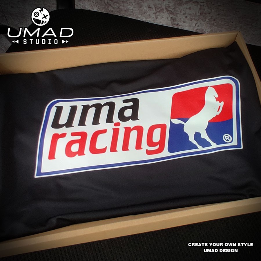 Áo thun nam UMAD racing boy UMA V.2 phản quang cổ tròn tay ngắn màu đen có big size 4XL 100kg mẫu Biker xe độ, xe đua