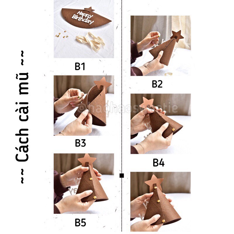 Mũ sinh nhật Hàn quốc xinh xắn cho bé