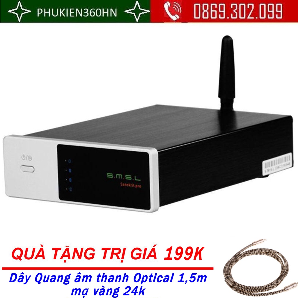 [Mã ELHACE giảm 4% đơn 300K] (Quà tặng 199k) Bộ Giải Mã Âm Thanh SMSL Sanskrit-PRO DAC Bộ chuyển đổi kỹ thuật số