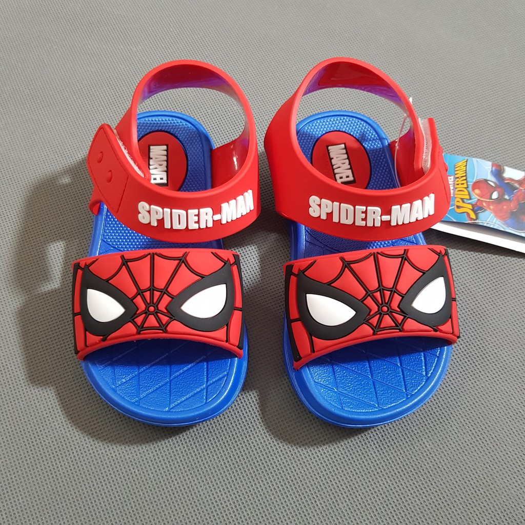 Giày sandal nhựa dẻo êm chân đi mưa hoạt hình người nhện spiderman