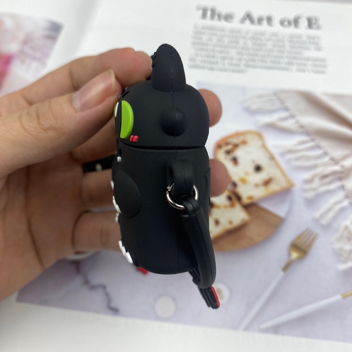 Case Airpods 1/2/3/Pro Rồng Night Fury - Vỏ ốp tai nghe không dây airpods 1/2/3/Pro rồng răng sún dễ thương - Mã TZAP387