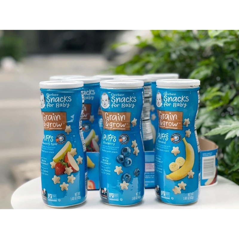 (MẪU MỚI) Bánh ăn dặm Oganic Gerber Mỹ hộp 42g date 2023