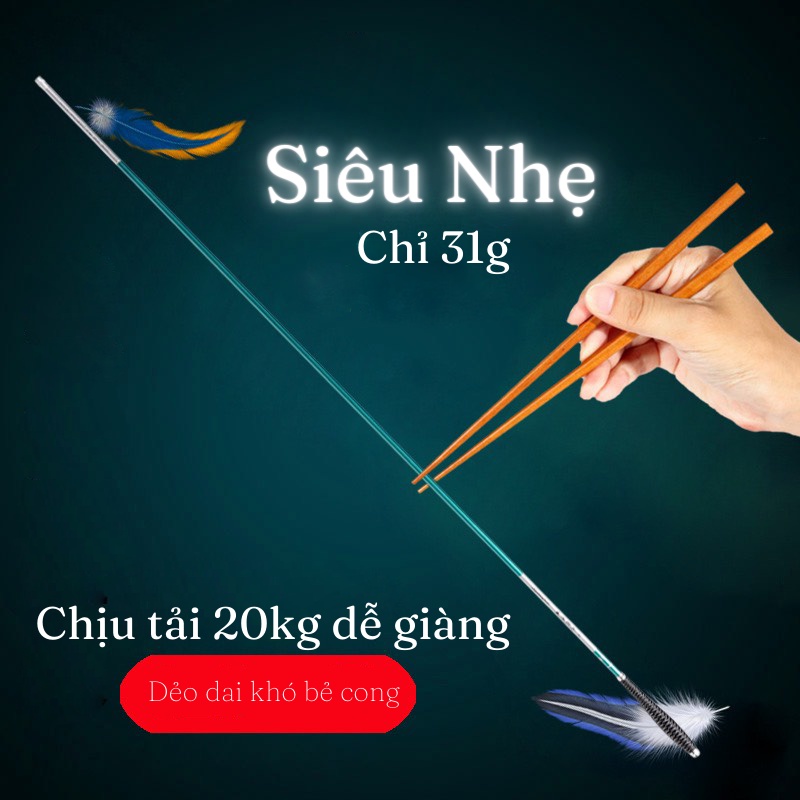 [Bảo Hành Các Lóng ] Cần Câu Đài cao cấp Lục Dã Vương 4h ,siêu nhẹ ,  Phân Bố Lực 28 , đầu xoay 360 độ