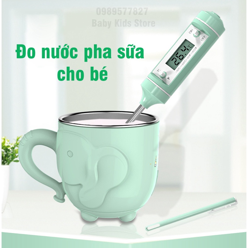 Nhiệt kế điện tử đo nước pha sữa cho bé Misuta đo nhiệt độ nước sữa và thức ăn