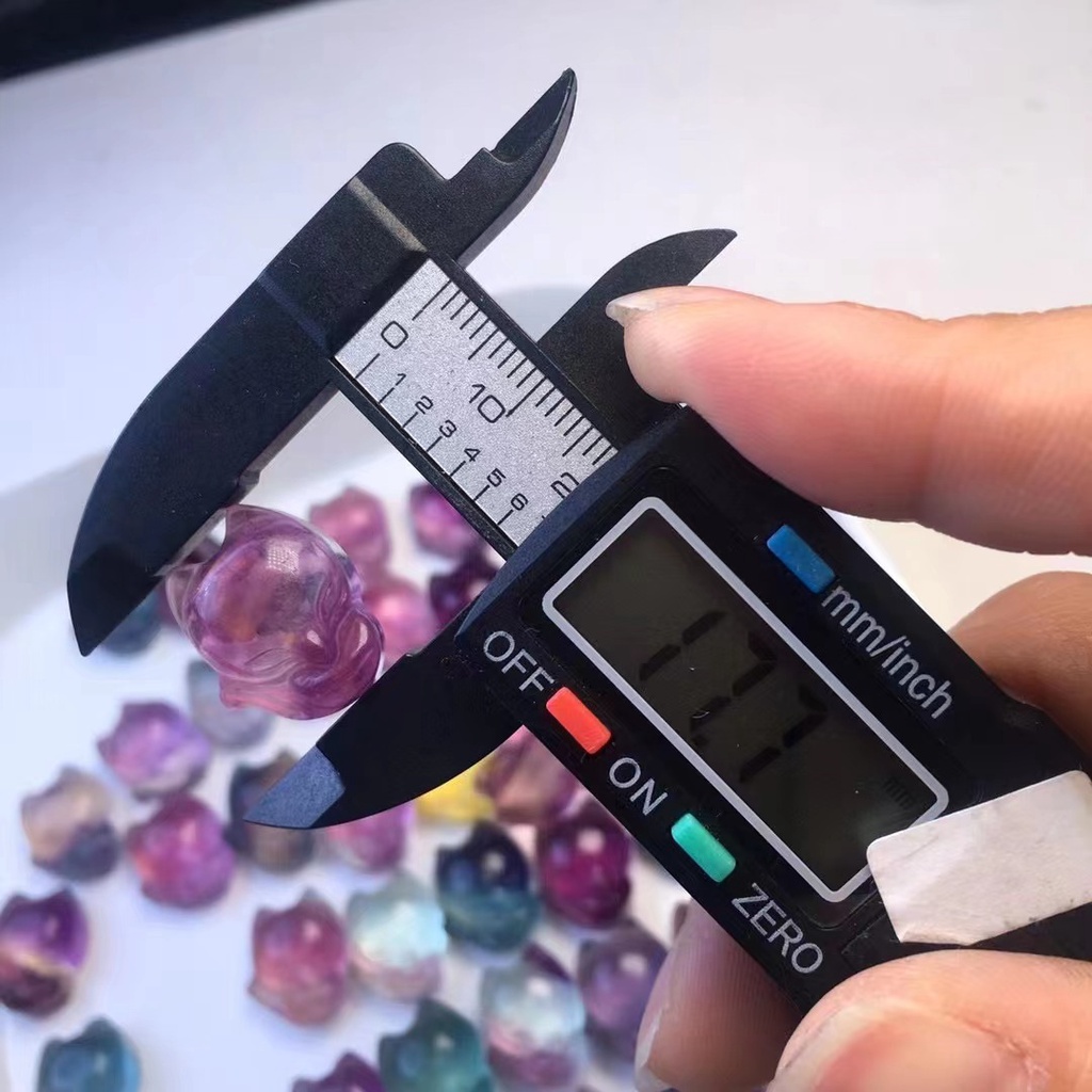 Mặt Vòng cổ/Vòng Tay Bằng Đá Fluorite Nhân Tạo Chữa Bệnh Hình Cáo May Mắn Cho Nữ