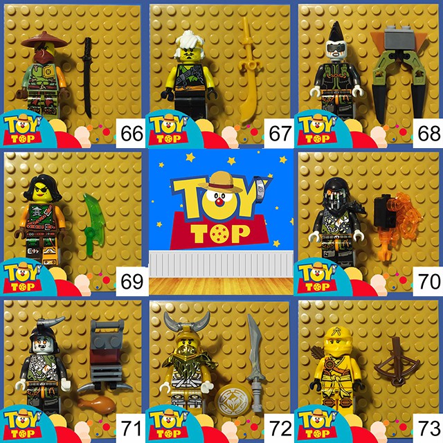 [Một con] Non - lego Ninja : Minifigure Ninjago hàng cũ 2nd tổng hợp 4 ( ảnh nào có vũ khí sẽ có kèm vũ khí nha)