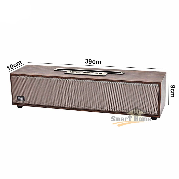 Loa bluetooth XM 520 Siêu Bass , Loa Bluetooth Để Bàn Vỏ Gỗ 20W Thiết Kế Sang Trọng Âm Thanh Trầm Ấm - Loa 2.5 Inch