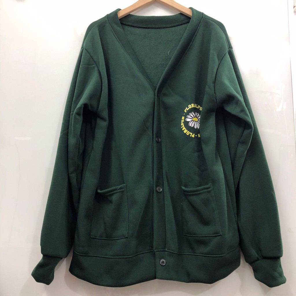 Áo khoác cardigan nỉ Foral - Áo cardigan nữ basic unisex form rộng siêu xinh | BigBuy360 - bigbuy360.vn