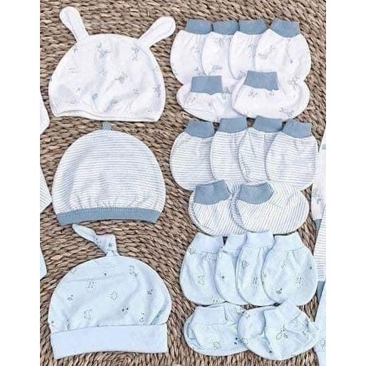 SET Sơ sinh Miomio sơ sinh cài giữa cotton mỏng ( Giá 1 set gồm 1 bộ QA, 1 mũ, tay, chân )  [ CHÍNH HÃNG MIO VIỆT NAM ]