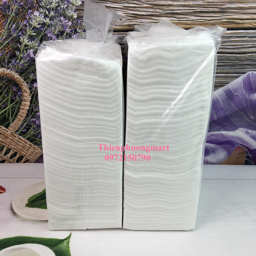 Bông Gòn Cắt sẵn 10x10cm gói 500gr - Chính hãng Bông Bạch Tuyết