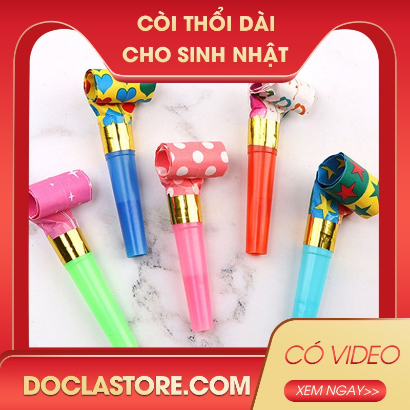 Đồ chơi trẻ em cho bé gái và bé trai thông minh từ 1 2 3 4 5 6 tuổi - Còi thổi dài cho tiệc sinh nhật