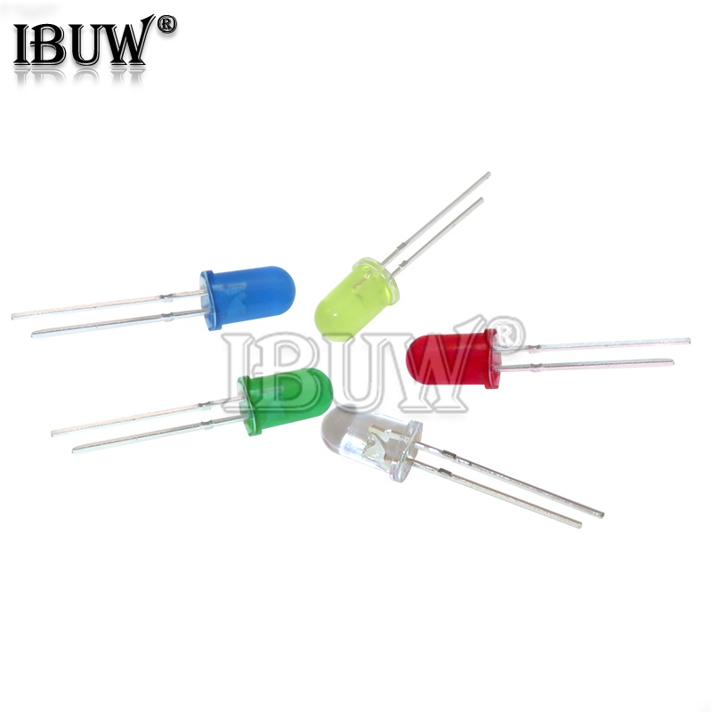 Set 100 Đèn LED Diode 5mm 5 Màu*20 Phụ Kiện Chuyên Dụng