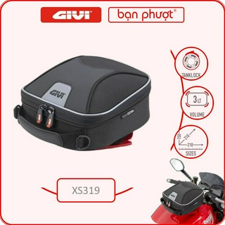 Túi gài bình xăng givi xs319, túi tanklock givi gắn bình xăng motor, givi tank bag xs319, bạn phượt