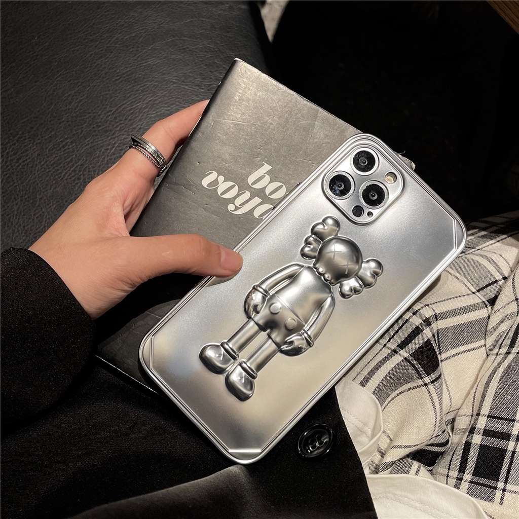 Ốp điện thoại Nhựa Mềm 3D Plating KAWS cho iPhone13 12 mini 11 PRO MAX 6/6s 7/8plus SE2 X/XS XR XSMAX #HG4546 | BigBuy360 - bigbuy360.vn