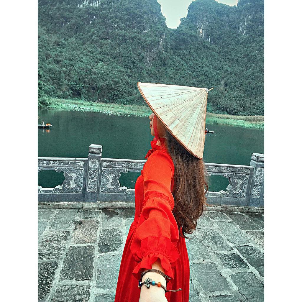 Đầm maxi tay dài cổ trụ sang trọng - kèm hình khách | BigBuy360 - bigbuy360.vn