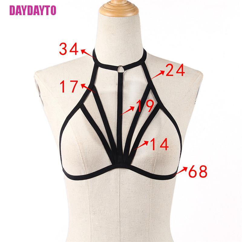 [DAYDAYTO] Dây Đeo Áo Ngực Dạng Dây Chéo Đàn Hồi Goth Cho Nữ