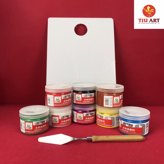 Bộ Dụng Cụ Đầy Đủ Vẽ Tranh Màu Gouache (cho người mới bắt đầu)