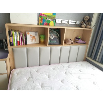 Miếng xốp nệm da kuayu dán tường màu trơn dày 3cm trang trí phòng ngủ đầu giường chống va đập an toàn cho bé