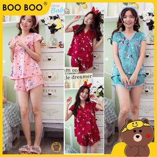 Đồ bộ Gấm ren Đùi Boo Boo mẫu Mickey tim