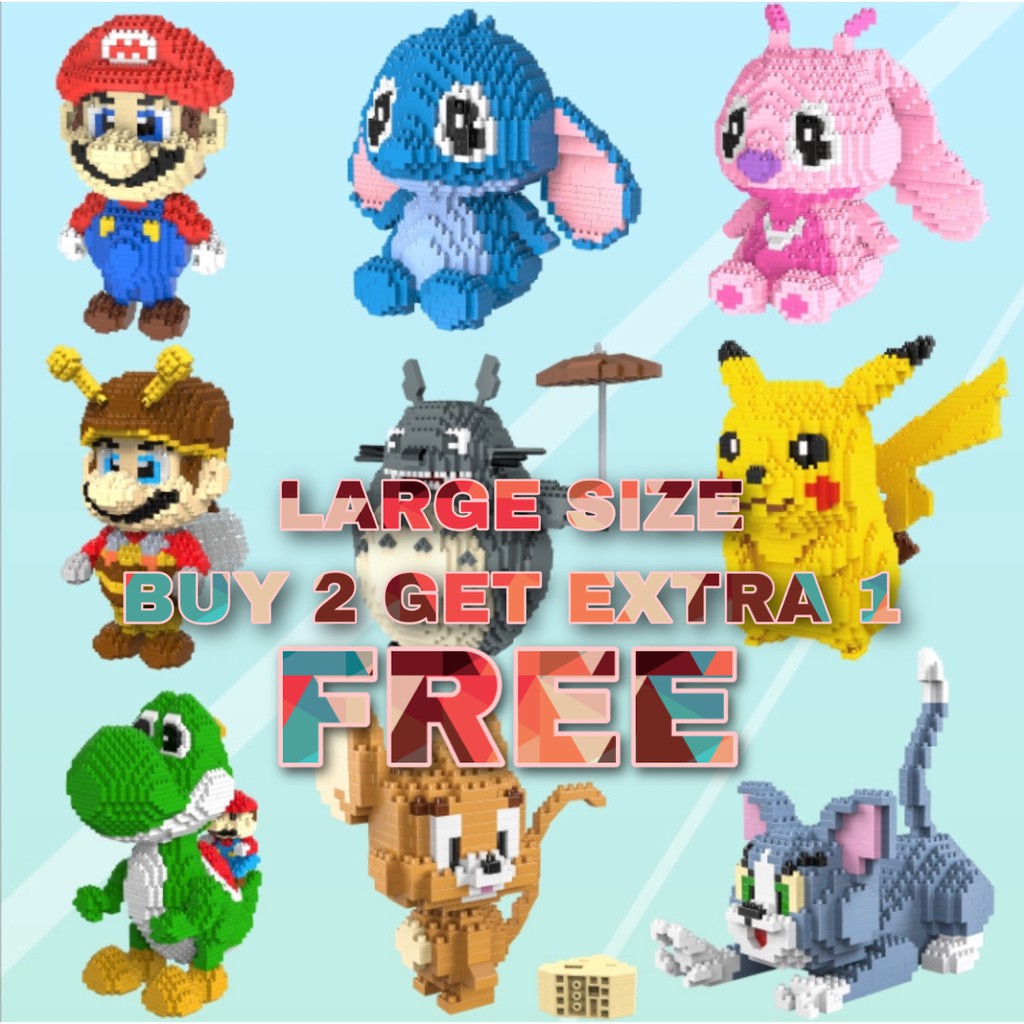 Bộ Đồ Chơi Lắp Ráp Lego Nhân Vật Hoạt Hình Mario 3d Cỡ Lớn