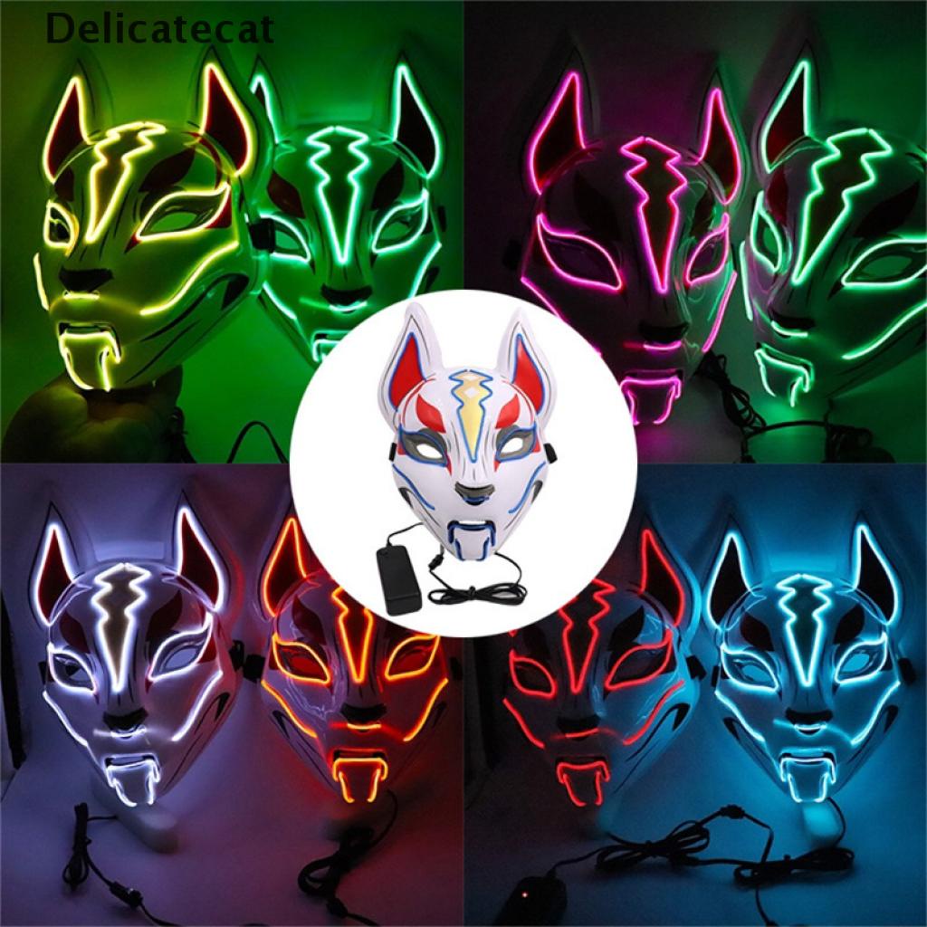 Mặt Nạ Cáo Có Đèn Led Neon Phong Cách Nhật Bản Độc Đáo