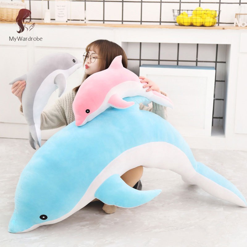 Cá heo nhồi bông dùm làm gối ôm dễ thương