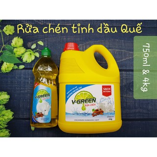 Nước rửa chén Hương Quế Vgreen 4kg
