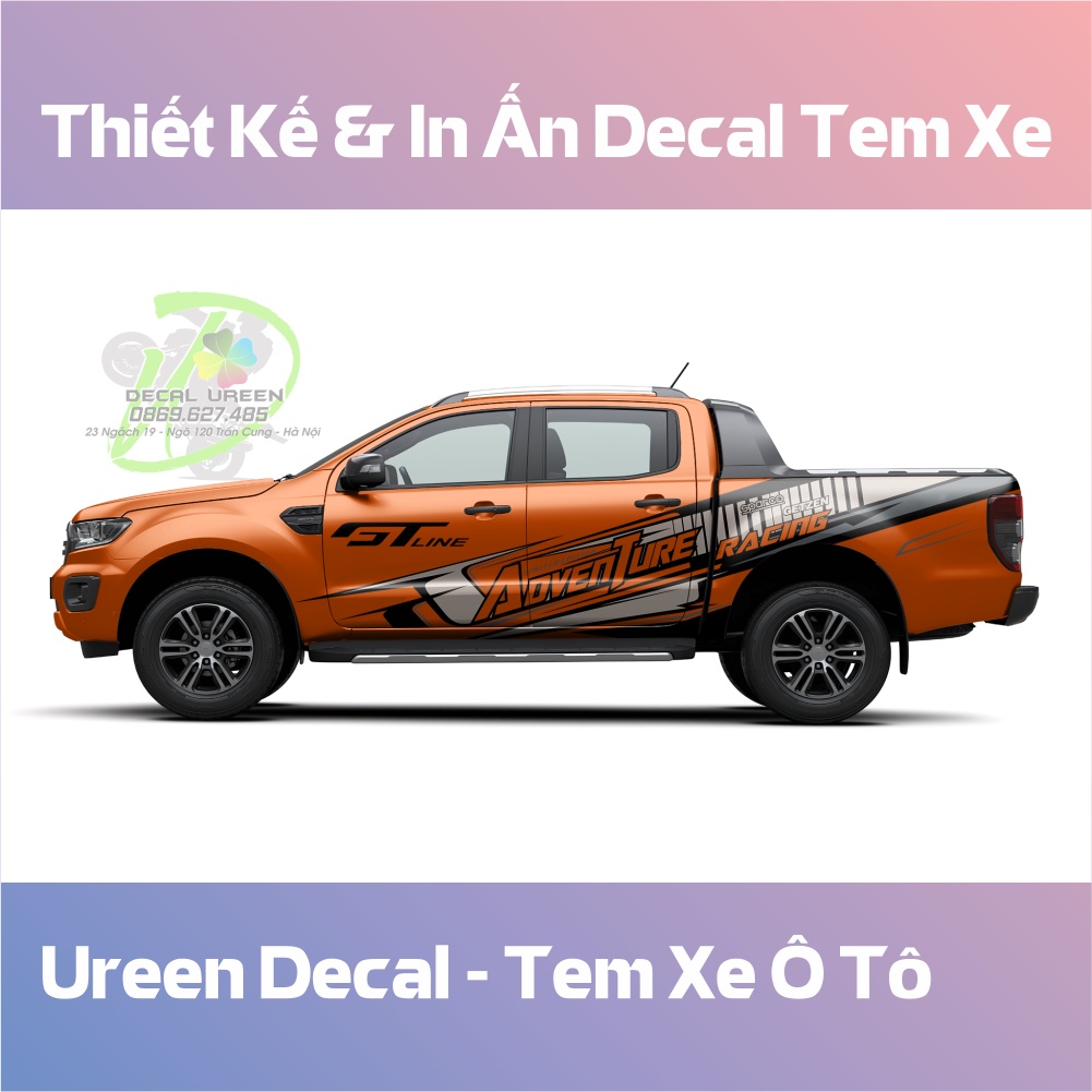 Tem xe Ranger mẫu 001 - Tem Xe Bán Tải Đẹp