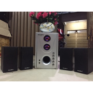 Bộ Soundmax 4/1 8800 có màn hình đánh theo điệu nhạc (Tặng dây AV 3.5 nghe điện thoại)